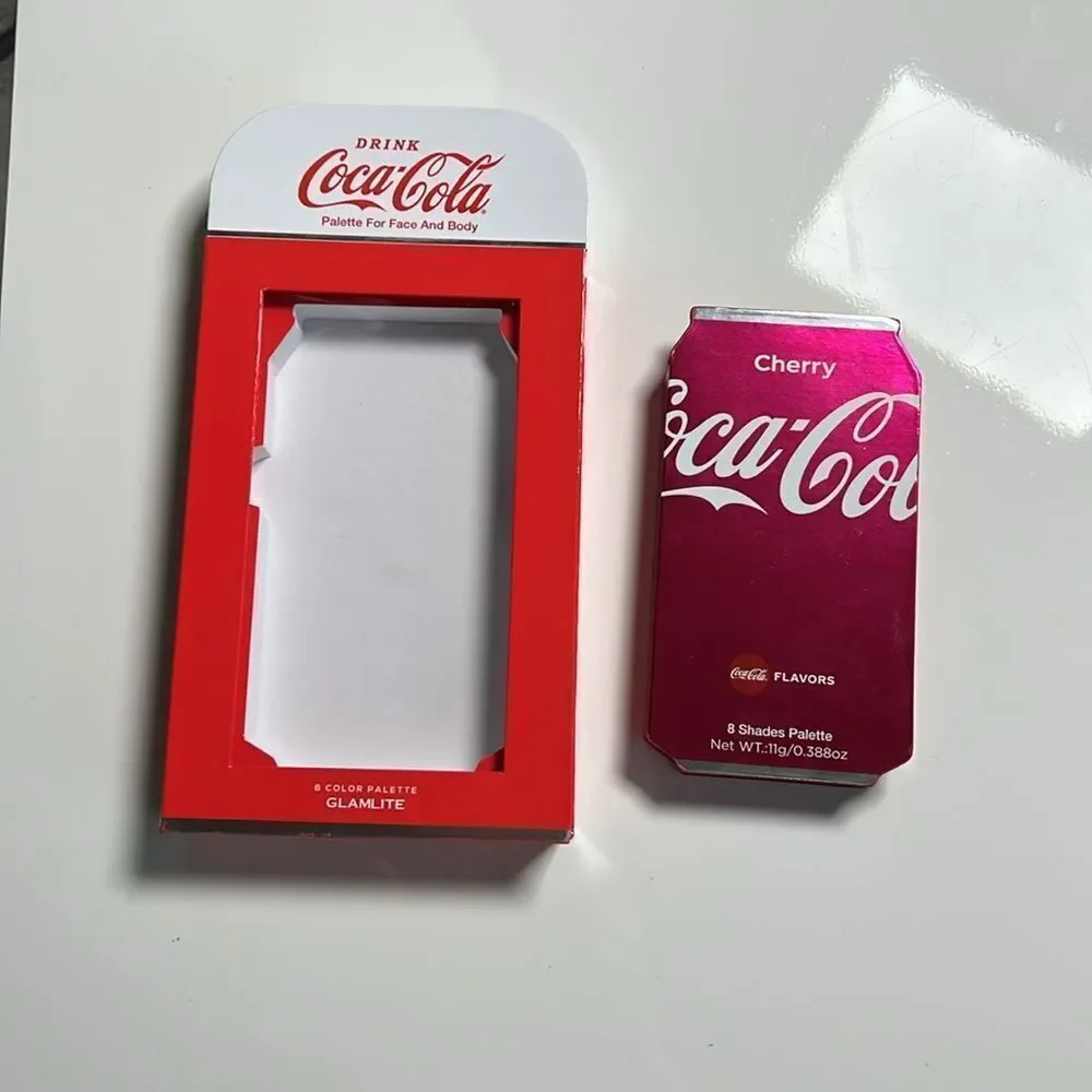 Cherry Coca Cola Pink and Red Eyeshadow Palette Vibrant Makeup